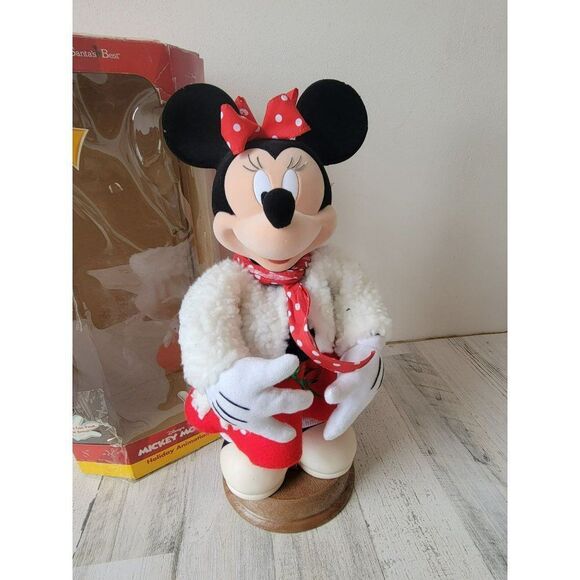 Santa's best Let's Twist Again Minnie Mouse animated motionette Xmas decor - Picture 2 of 13